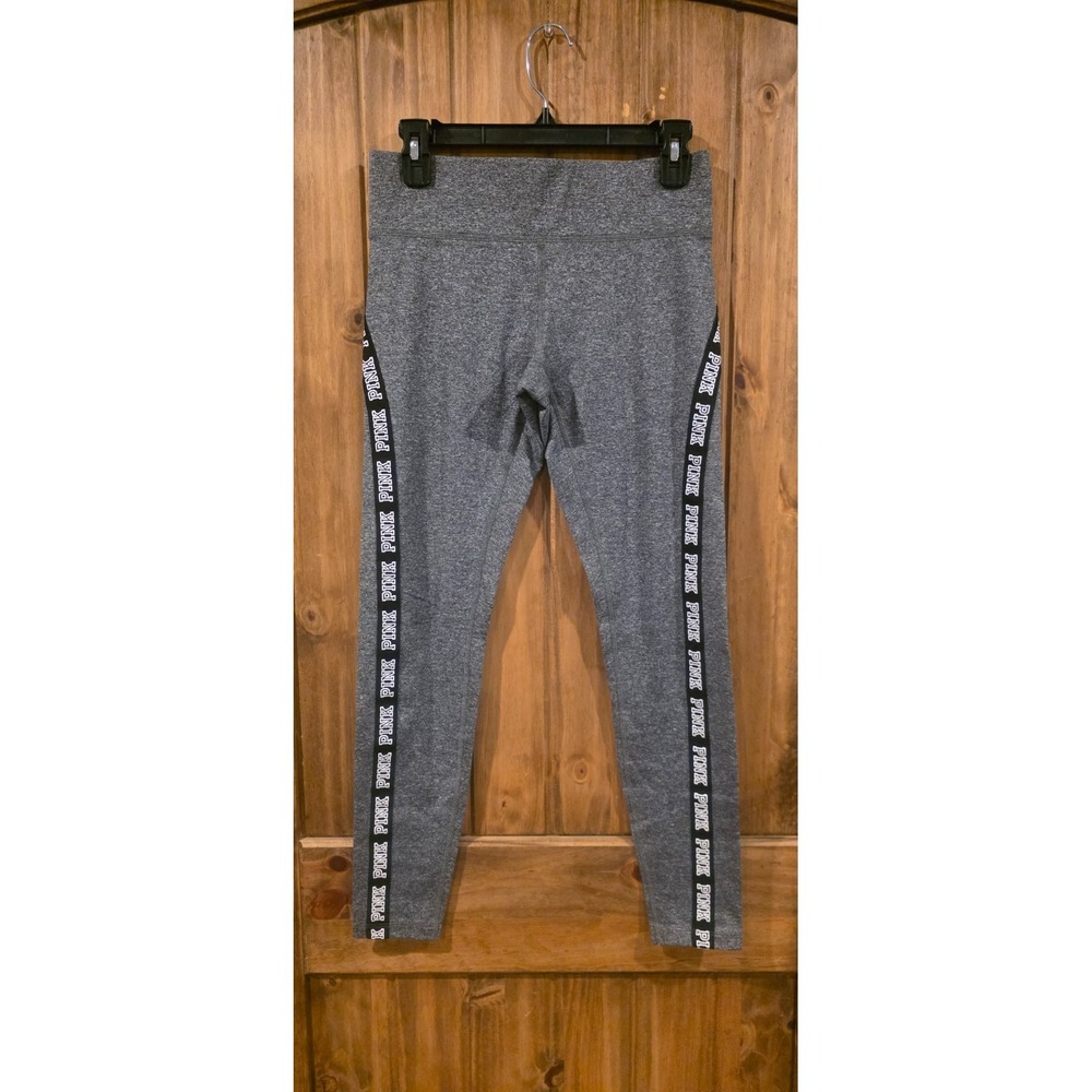 Pink Victoria's Secret Activewear Ankle Leggings Womens Size S Gray Cozy Warm